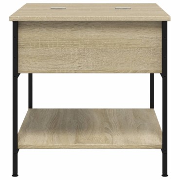 vidaXL Τραπεζάκι Σαλονιού Sonoma Δρυς 70x50x50cm Επ. Ξύλο & Μέταλλο 1 τεμ.