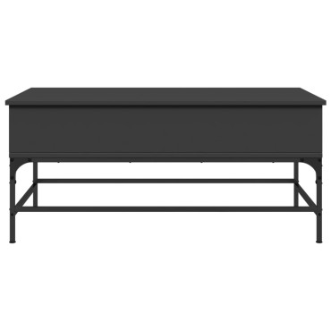 vidaXL Τραπεζάκι Σαλονιού Μαύρο 100x50x45cm Επεξ. Ξύλο & Μέταλλο 1 τεμ.