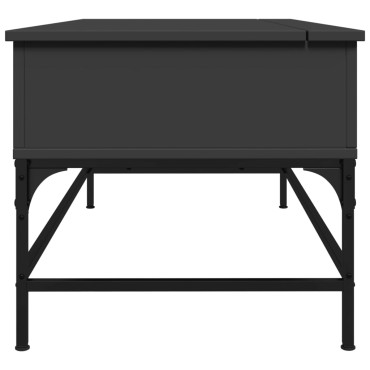vidaXL Τραπεζάκι Σαλονιού Μαύρο 100x50x45cm Επεξ. Ξύλο & Μέταλλο 1 τεμ.