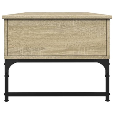 vidaXL Τραπεζάκι Σαλονιού Sonoma Δρυς 100x50x40cm Επ. Ξύλο & Μέταλλο 1 τεμ.