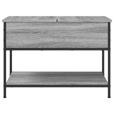 vidaXL Τραπεζάκι Σαλονιού Γκρι Sonoma 70x50x50cm Επεξ. Ξύλο/Μέταλλο 1 τεμ.