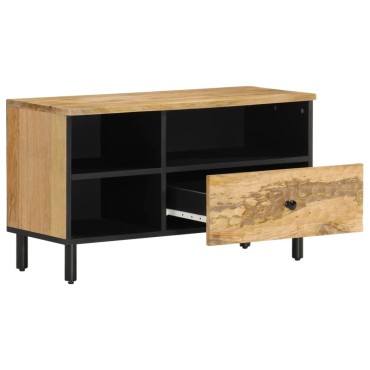 vidaXL Έπιπλο Τηλεόρασης 80x33x46cm από Μασίφ Ξύλο Μάνγκο