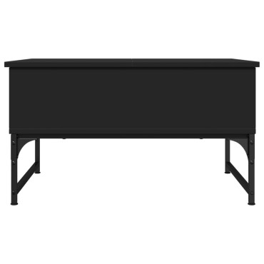 vidaXL Τραπεζάκι Σαλονιού Μαύρο 70x50x40cm Επεξ. Ξύλο/Μέταλλο 1 τεμ.