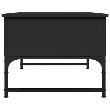 vidaXL Τραπεζάκι Σαλονιού Μαύρο 70x50x40cm Επεξ. Ξύλο/Μέταλλο 1 τεμ.