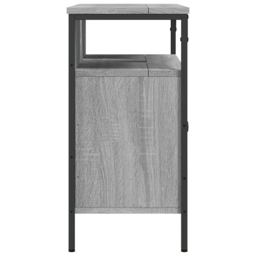 vidaXL Ντουλάπι Νιπτήρα Μπάνιου Γκρι Sonoma 80x30x60cm Επεξ. Ξύλο 1 τεμ.