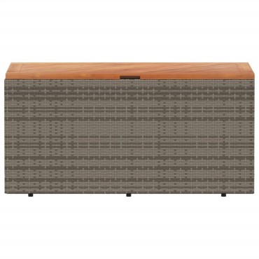 vidaXL Κουτί Αποθ. Κήπου Γκρι 110x50x54cm Συνθ. Ρατάν/Μασίφ Ακακία