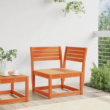 vidaXL Καναπές Κήπου Γωνιακός Καφέ 73x73x78cm από Μασίφ Ξύλο Πεύκου