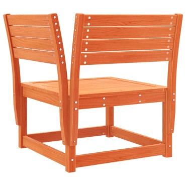 vidaXL Καναπές Κήπου Γωνιακός Καφέ 73x73x78cm από Μασίφ Ξύλο Πεύκου