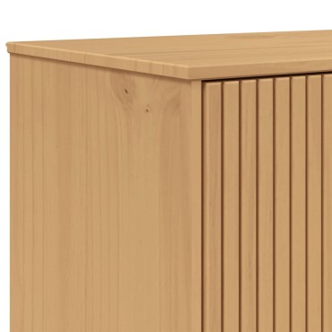 vidaXL Ντουλάπι OLDEN Γκρι και Καφέ 85x43x125cm Μασίφ Ξύλο Πεύκου 1 τεμ.