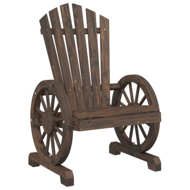 vidaXL Καρέκλα Κήπου Adirondack από Μασίφ Ξύλο Ελάτης 63x62x99cm 1 τεμ. Γωνιακός