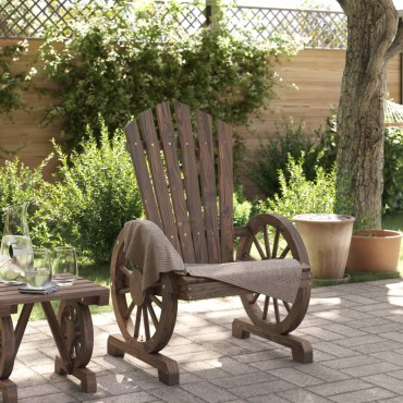 vidaXL Καρέκλα Κήπου Adirondack από Μασίφ Ξύλο Ελάτης 63x62x99cm 1 τεμ. Γωνιακός