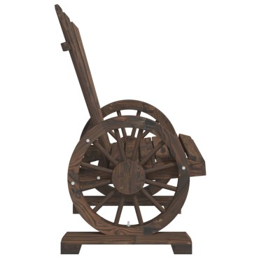 vidaXL Καρέκλα Κήπου Adirondack από Μασίφ Ξύλο Ελάτης 63x62x99cm 1 τεμ. Γωνιακός