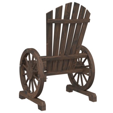 vidaXL Καρέκλα Κήπου Adirondack από Μασίφ Ξύλο Ελάτης 63x62x99cm 1 τεμ. Γωνιακός