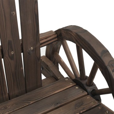 vidaXL Καρέκλα Κήπου Adirondack από Μασίφ Ξύλο Ελάτης 63x62x99cm 1 τεμ. Γωνιακός