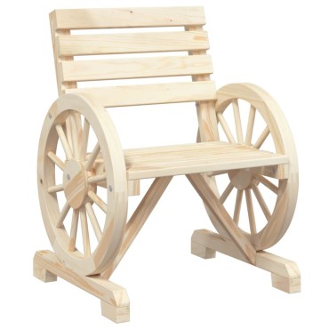 vidaXL Καρέκλες Κήπου 2 τεμ. 58x58x78,5cm από Μασίφ Ξύλο Ελάτης Διθέσιος