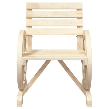 vidaXL Καρέκλες Κήπου 2 τεμ. 58x58x78,5cm από Μασίφ Ξύλο Ελάτης Διθέσιος