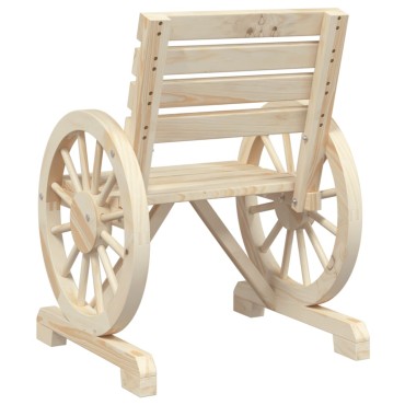 vidaXL Καρέκλες Κήπου 2 τεμ. 58x58x78,5cm από Μασίφ Ξύλο Ελάτης Διθέσιος