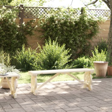 vidaXL Παγκάκι Κήπου από Μασίφ Ξύλο Ελάτης 115x28x39,5cm