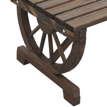 vidaXL Παγκάκι Κήπου από Μασίφ Ξύλο Ελάτης 115x28x39,5cm