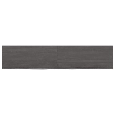 vidaXL Πάγκος Μπάνιου Σκούρο Καφέ 140x30x(2-6) εκ. Επεξεργ. Μασίφ Ξύλο