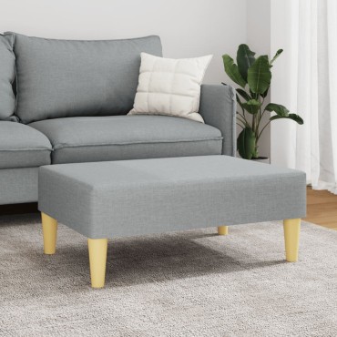 vidaXL Υποπόδιο Ανοιχτό Γκρι 77x55x31cm Υφασμάτινο 1 τεμ.