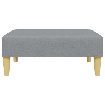 vidaXL Υποπόδιο Ανοιχτό Γκρι 77x55x31cm Υφασμάτινο 1 τεμ.