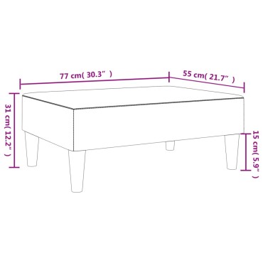 vidaXL Υποπόδιο Ανοιχτό Γκρι 77x55x31cm Υφασμάτινο 1 τεμ.
