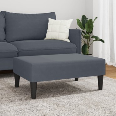 vidaXL Υποπόδιο Σκούρο Γκρι 77x55x31cm Βελούδινο 1 τεμ.