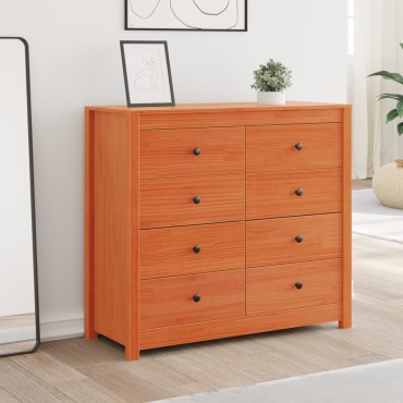 vidaXL Βοηθητικό Ντουλάπι Καφέ Κεριού 100x40x90cm Μασίφ Ξύλο Πεύκου 1 τεμ.