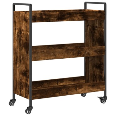 vidaXL Τρόλεϊ Κουζίνας Καπνιστή Δρυς 70x30x82cm Επεξεργασμένο Ξύλο 1 τεμ.