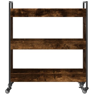 vidaXL Τρόλεϊ Κουζίνας Καπνιστή Δρυς 70x30x82cm Επεξεργασμένο Ξύλο 1 τεμ.