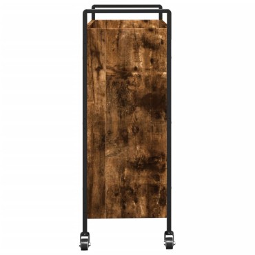 vidaXL Τρόλεϊ Κουζίνας Καπνιστή Δρυς 70x30x82cm Επεξεργασμένο Ξύλο 1 τεμ.