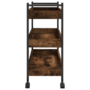 vidaXL Τρόλεϊ Κουζίνας Καπνιστή Δρυς 50x30x70cm Επεξεργασμένο Ξύλο 1 τεμ.