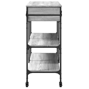 vidaXL Τρόλεϊ Κουζίνας Sonoma Γκρι 105x42x95cm Επεξεργασμένο Ξύλο 1 τεμ.