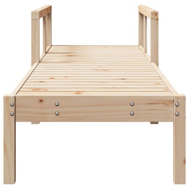 vidaXL Ξαπλώστρα 199,5x62x55cm από Μασίφ Ξύλο Πεύκου 1 τεμ.