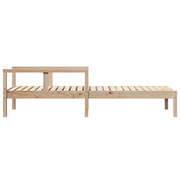 vidaXL Ξαπλώστρα 199,5x62x55cm από Μασίφ Ξύλο Πεύκου 1 τεμ.