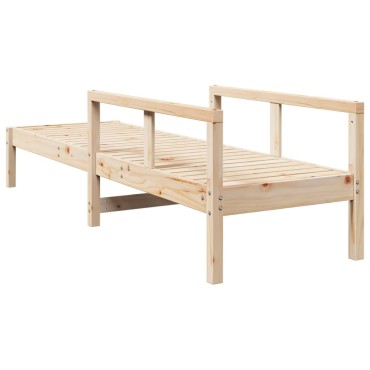vidaXL Ξαπλώστρα 199,5x62x55cm από Μασίφ Ξύλο Πεύκου 1 τεμ.