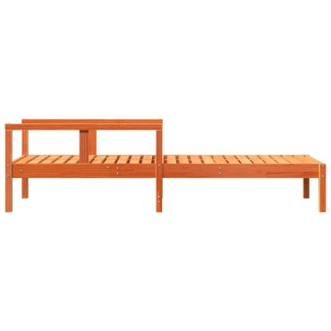 vidaXL Ξαπλώστρα Καφέ Κεριού 199,5x62x55cm από Μασίφ Ξύλο Πεύκου 1 τεμ.