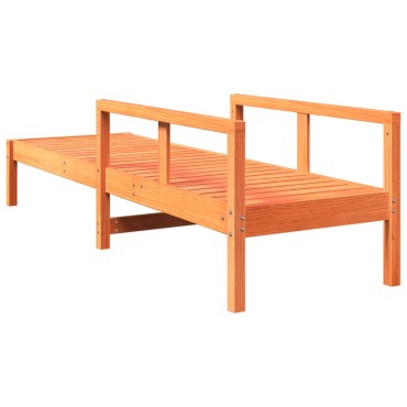 vidaXL Ξαπλώστρα Καφέ Κεριού 199,5x62x55cm από Μασίφ Ξύλο Πεύκου 1 τεμ.