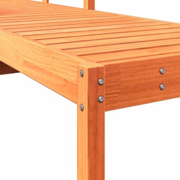 vidaXL Ξαπλώστρα Καφέ Κεριού 199,5x62x55cm από Μασίφ Ξύλο Πεύκου 1 τεμ.