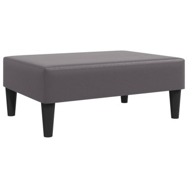 vidaXL Υποπόδιο Γκρι 77x55x31cm από Συνθετικό Δέρμα 1 τεμ.