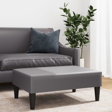 vidaXL Υποπόδιο Γκρι 77x55x31cm από Συνθετικό Δέρμα 1 τεμ.