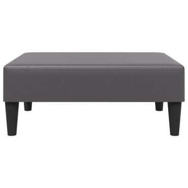 vidaXL Υποπόδιο Γκρι 77x55x31cm από Συνθετικό Δέρμα 1 τεμ.