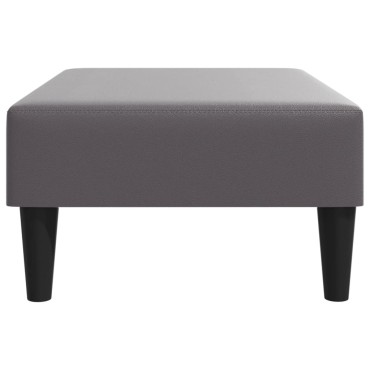 vidaXL Υποπόδιο Γκρι 77x55x31cm από Συνθετικό Δέρμα 1 τεμ.