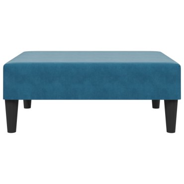 vidaXL Υποπόδιο Μπλε 77x55x31cm Βελούδινο 1 τεμ.