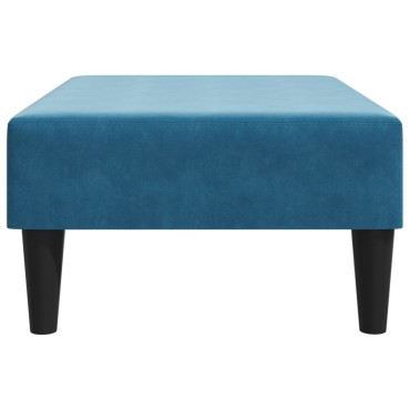 vidaXL Υποπόδιο Μπλε 77x55x31cm Βελούδινο 1 τεμ.