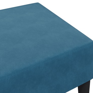 vidaXL Υποπόδιο Μπλε 77x55x31cm Βελούδινο 1 τεμ.