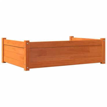 vidaXL Κρεβάτι Σκύλου Καφέ Κεριού 95,5x65,5x28 εκ. Μασίφ Ξύλο Πεύκου