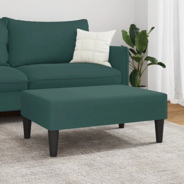 vidaXL Υποπόδιο Σκούρο Πράσινο 77x55x31cm Βελούδινο 1 τεμ.