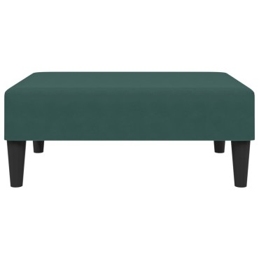 vidaXL Υποπόδιο Σκούρο Πράσινο 77x55x31cm Βελούδινο 1 τεμ.